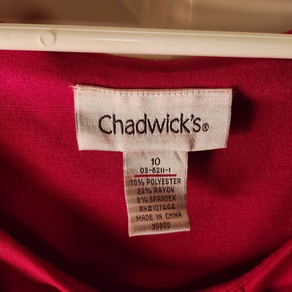 3/$20 Pre-owned Red Chadwick's Dress, Size 10 - Picture 5 of 9